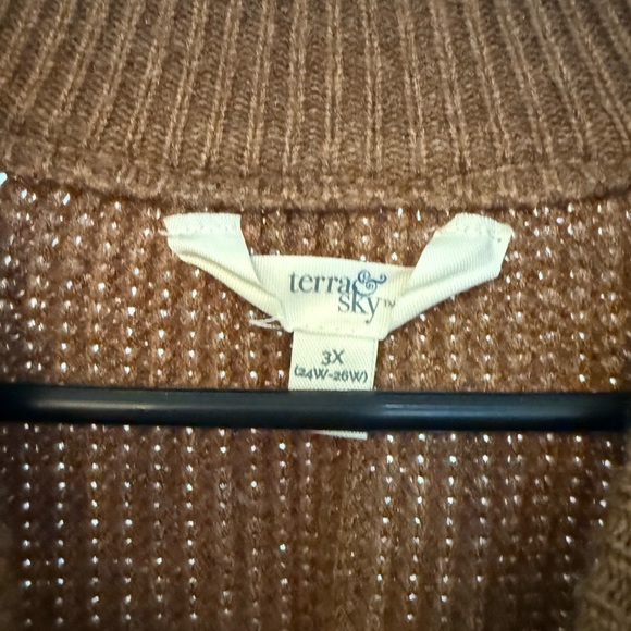 Terra & Sky Chocolate Brown Turtleneck Sweater - Picture 3 of 4